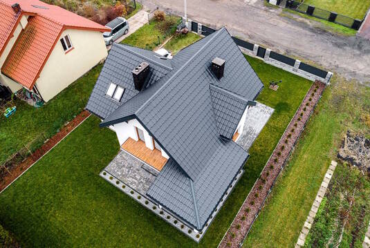 Крыша для дома BUDMAT Ferrara  Графитовый X-MATT 455 - фото 4