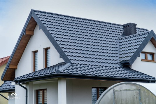 Крыша для дома BUDMAT Ferrara  Графитовый X-MATT 455 - фото 3