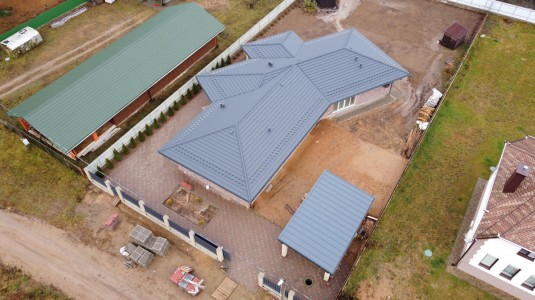 Крыша для дома BUDMAT Bella Sara Антрацитовый D-MATT 7016 - фото 2