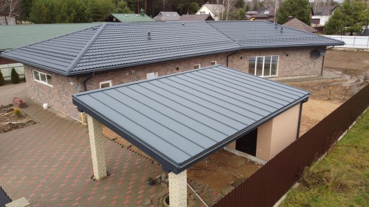 Крыша для дома BUDMAT Bella Sara Антрацитовый D-MATT 7016 - фото 1