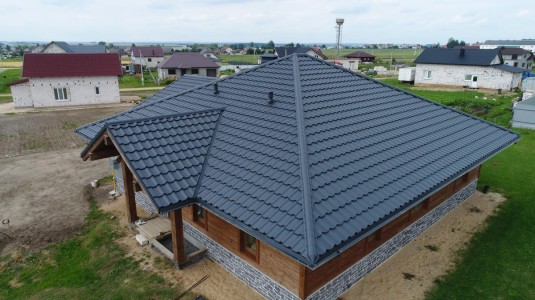 Крыша для дома BUDMAT Ferrara Графитовый X-MATT 455 - фото 4