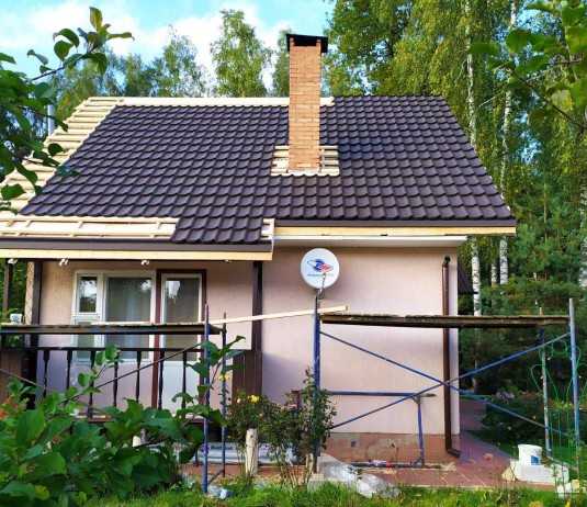 Крыша для дома BUDMAT Bella Sara Темно-коричневый D-Matt 8019 - фото 2